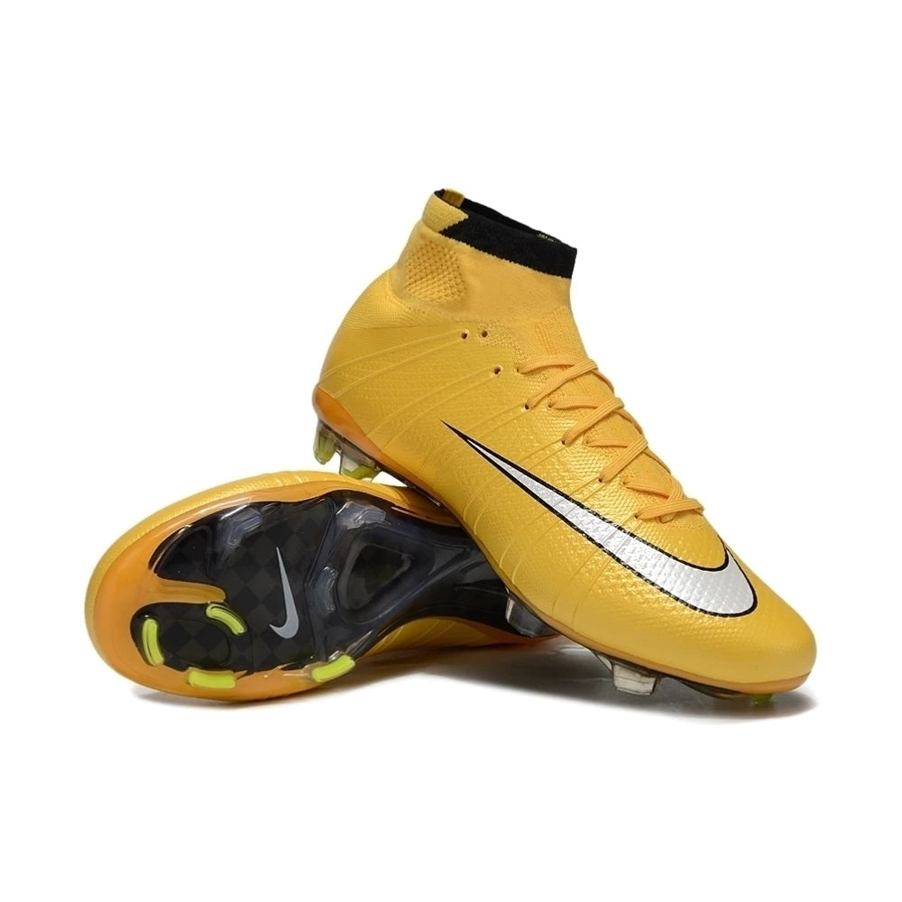 Chuteira Nike Mercurial Superfly 4 Elite Campo - Amarelo/Preto