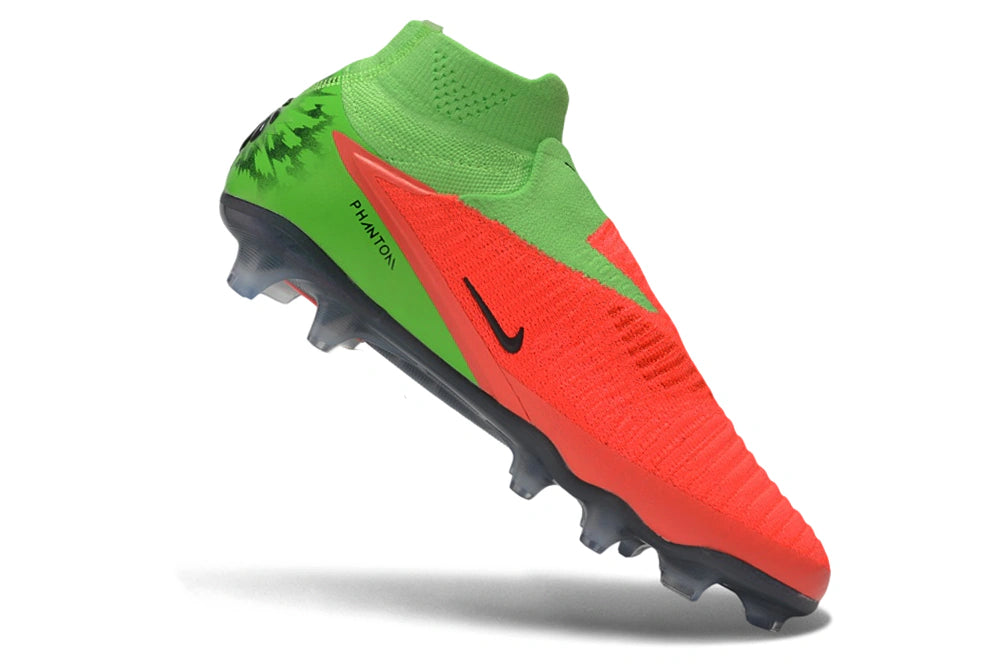 Chuteira Nike Phantom 6 Elite Botinha Campo - Laranja/Verde