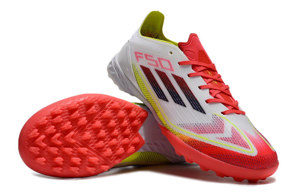 Chuteira Adidas X F50 Pro Society - Branco/Vermelho/Preto
