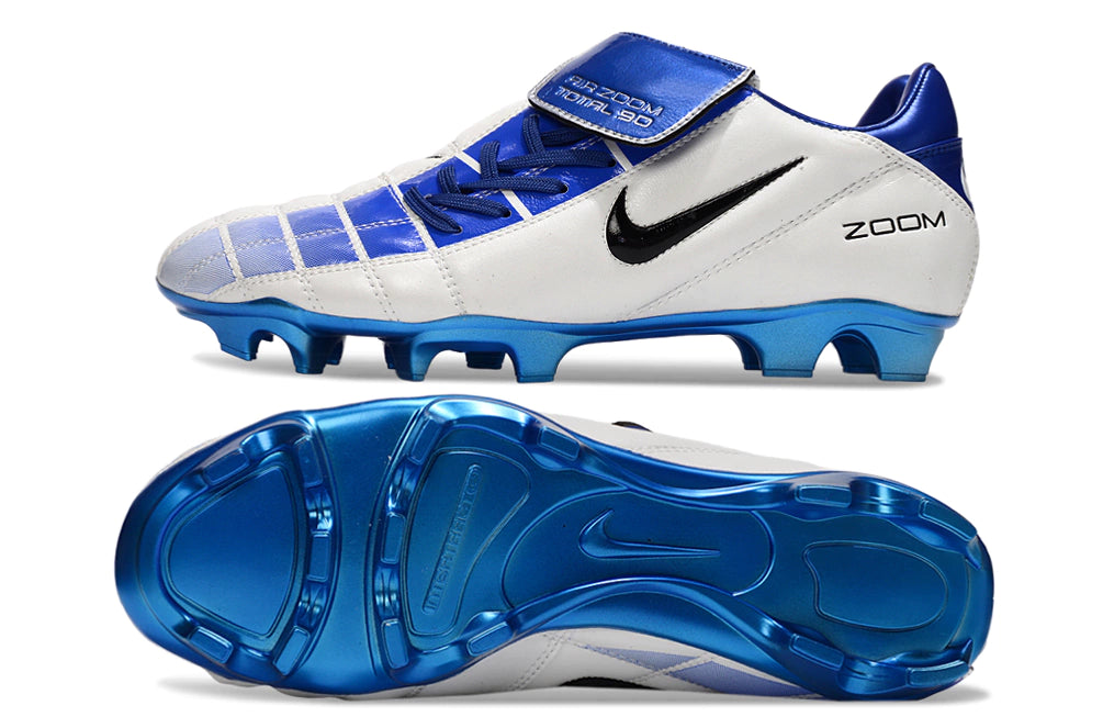 Chuteira Nike Total 90 Campo - Branco/Azul