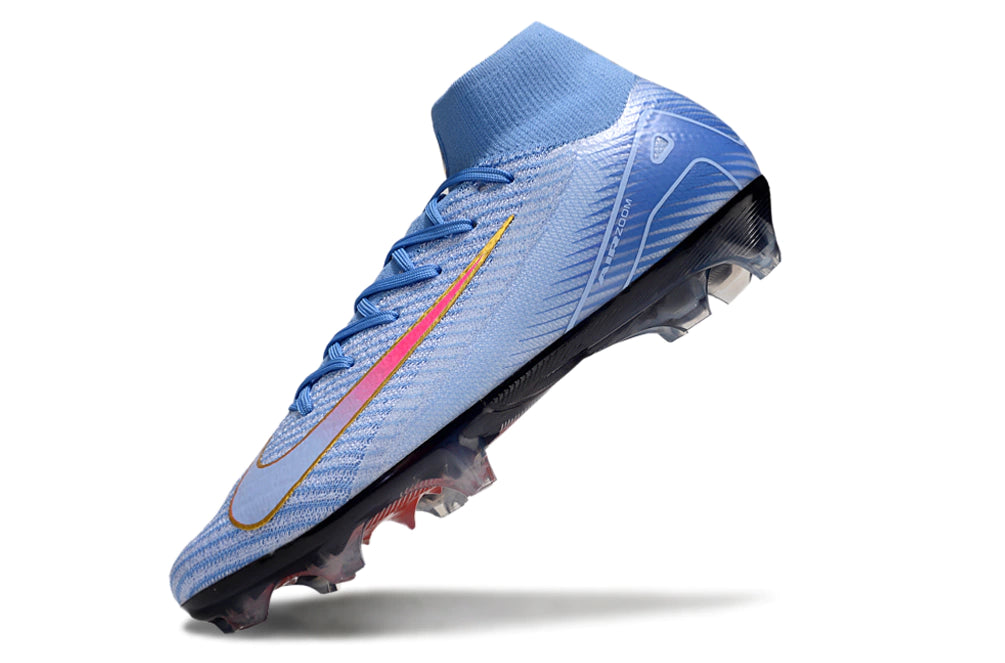 Chuteira Nike Air Zoom Mercurial Superfly 10 Elite Campo - Azul/Preto
