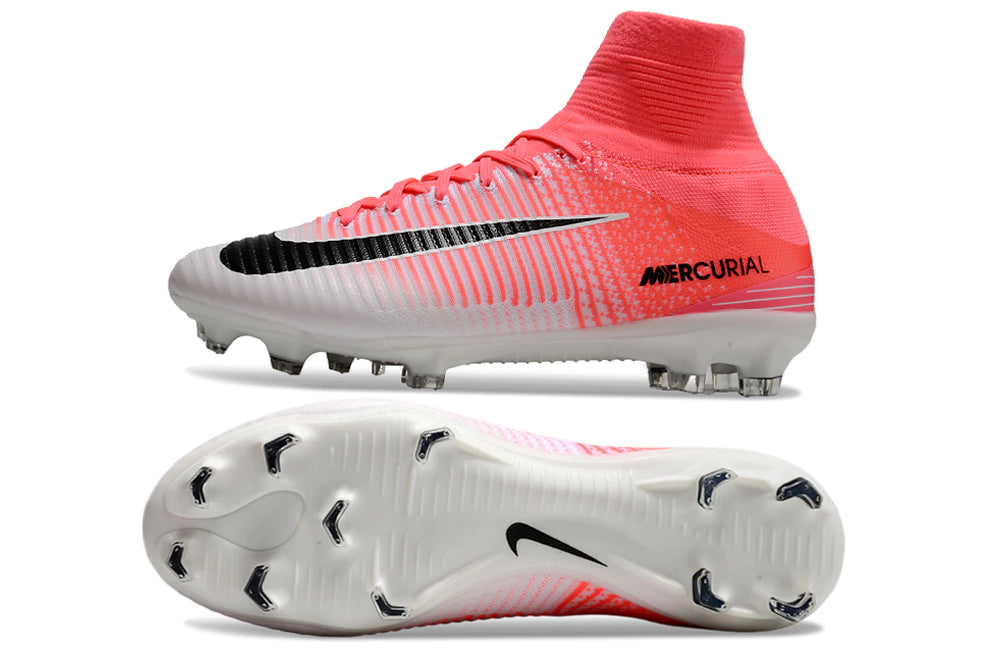 Chuteira Nike Mercurial Superfly 5 Elite Campo - Rosa/Branco