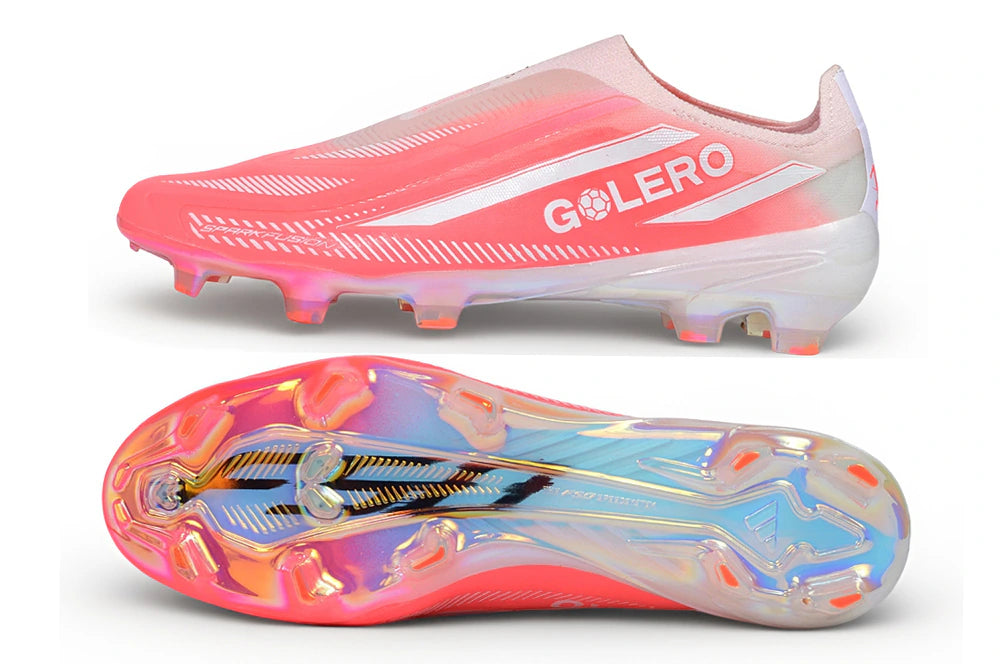 Chuteira Adidas F50 Hyperfast Laceless FG - Rosa
