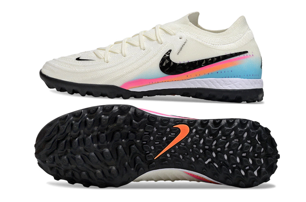 Chuteira Nike Phantom GX 2 Elite Society TF - Branco/Azul