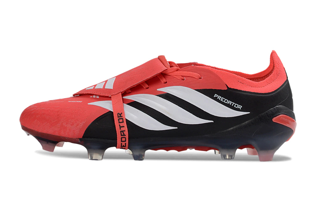 Chuteira Adidas Predator Tongue 26 Elite FG - Vermelho/Preto