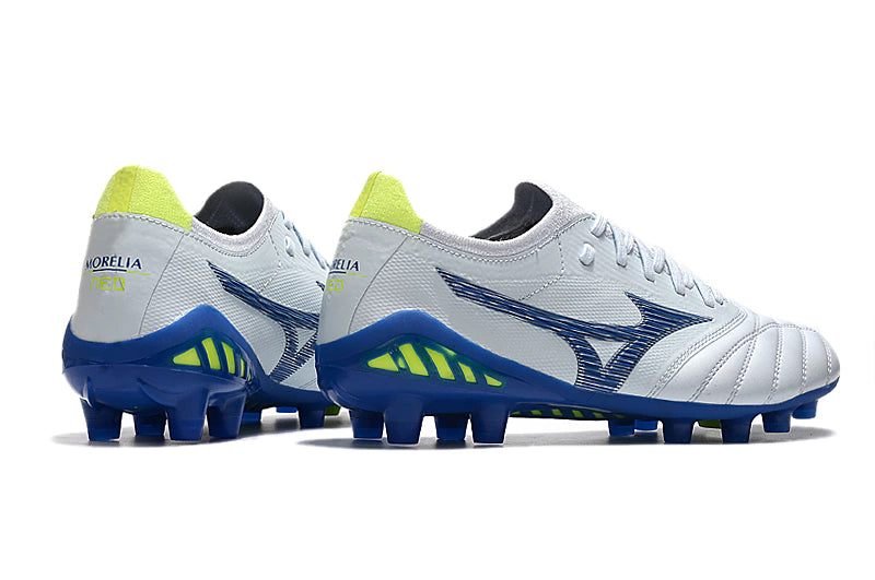 Chuteira Mizuno Morelia Neo 3 Campo FG - Branco/Azul