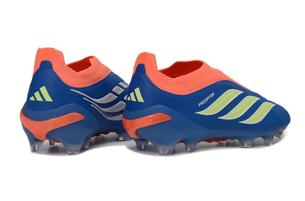 Chuteira Adidas Predator Laceless 26 Elite FG - Azul/Laranja