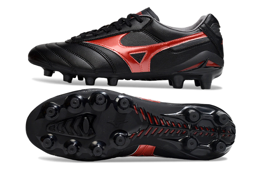 Chuteira Mizuno Morelia Neo Campo - Preto/Vermelho
