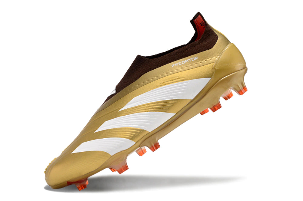 Chuteira Adidas Predstrike Elite Laceless Campo - Dourado/Branco