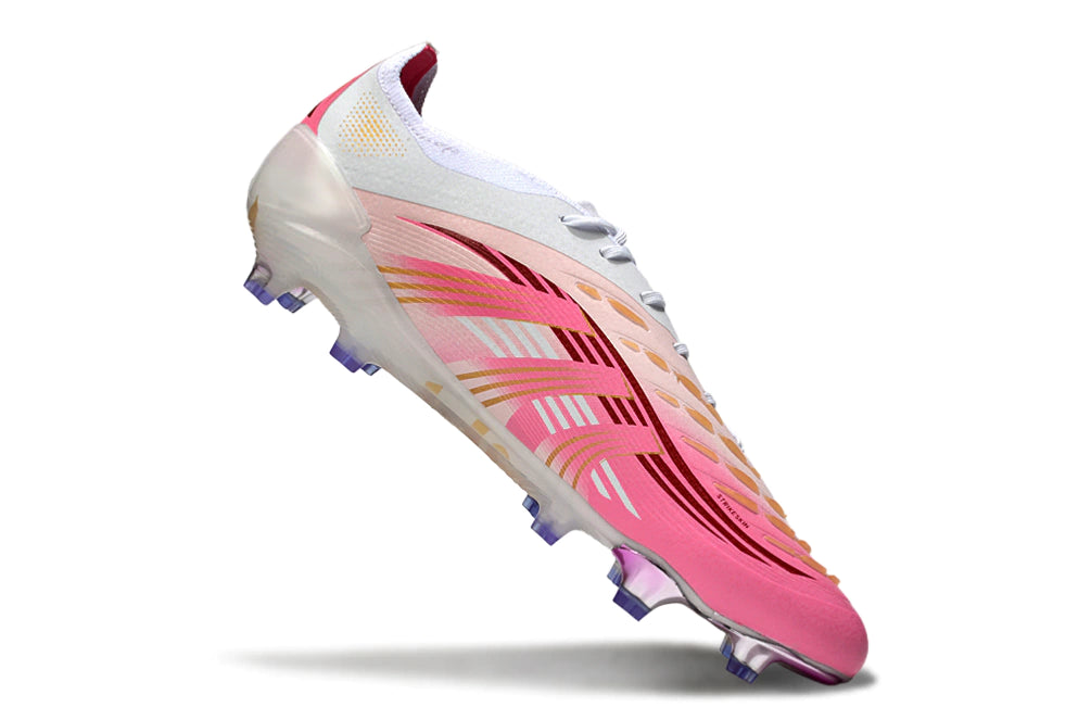 Chuteira Adidas Predator Elite 25 Campo FG - Branco/Rosa