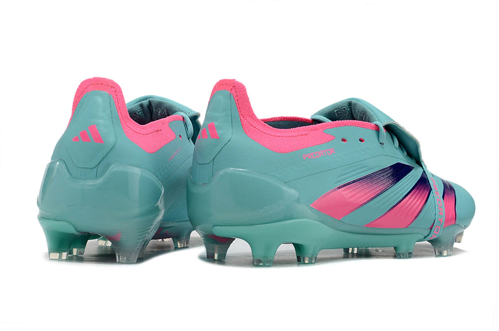 Chuteira Adidas Predstrike Elite Campo - Azul/Rosa