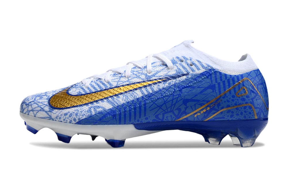 Chuteira Nike Mercurial Vapor 16 Elite Campo - Branco/Azul/Cinza