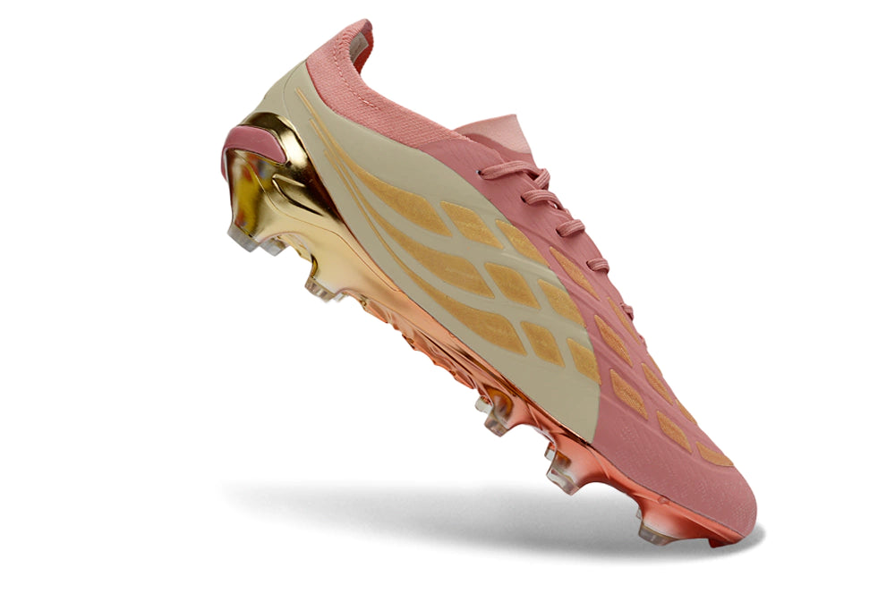 Chuteira Adidas Predator Elite 26 Campo FG - Rosa/Dourado
