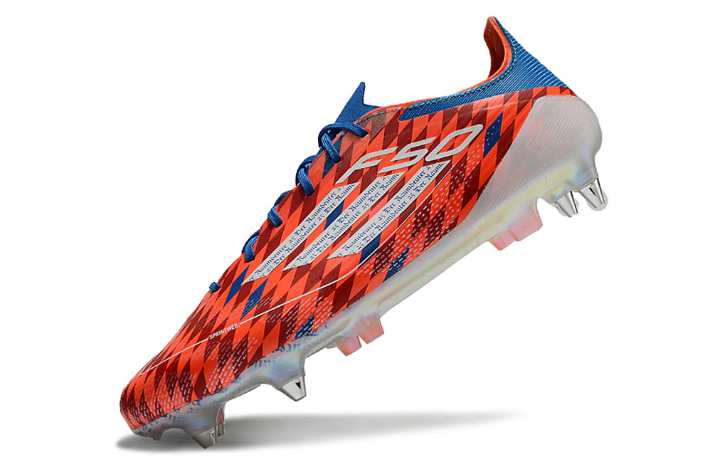 Chuteira Adidas F50 X Campo SG - Vermelho/Branco/Azul