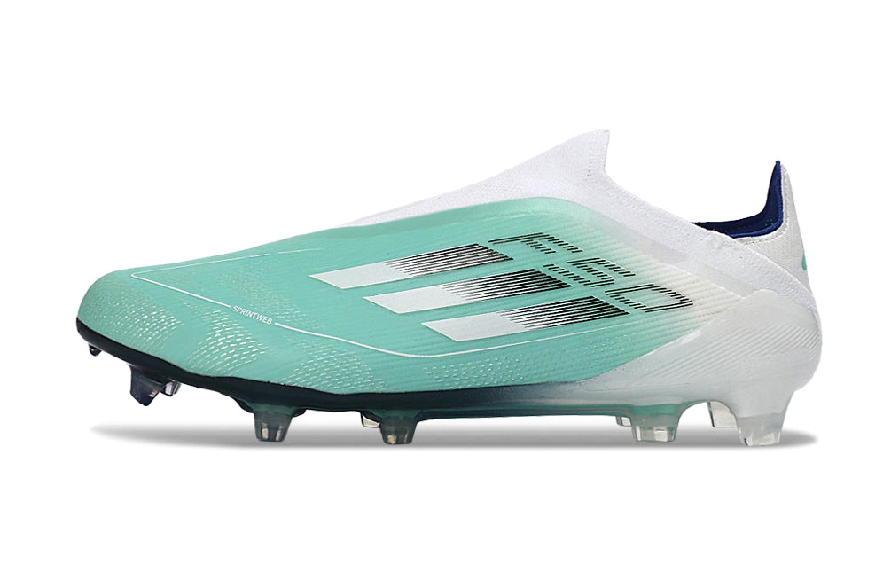 Chuteira Adidas F50 X Laceless Campo - Azul/Branco
