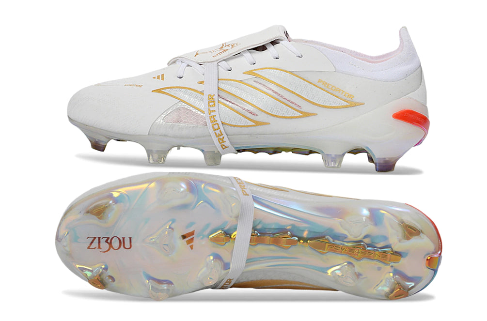 Chuteira Adidas Predator Tongue 26 Elite FG - Branco