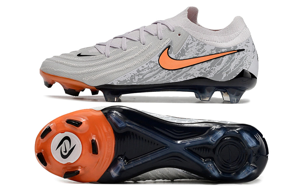 Chuteira Nike Campo Phantom GX2 Elite Campo FG - Cinza/Laranja