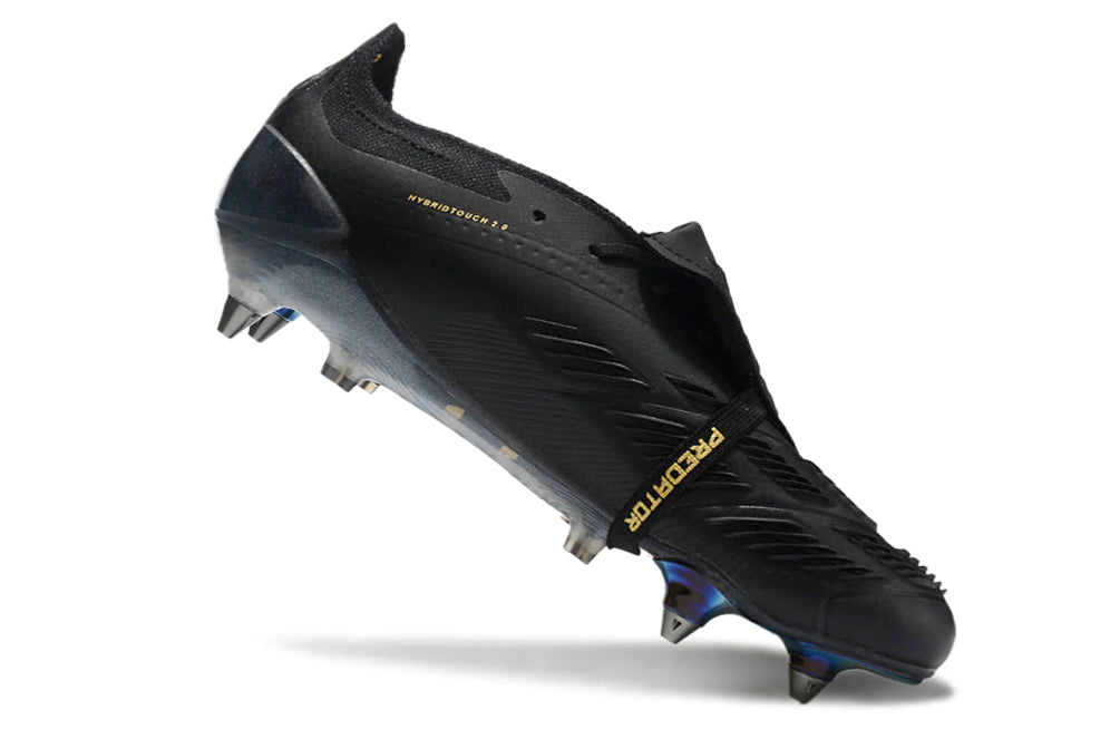 Chuteira Adidas Predator Elite Tongue SG - Preto/Dourado