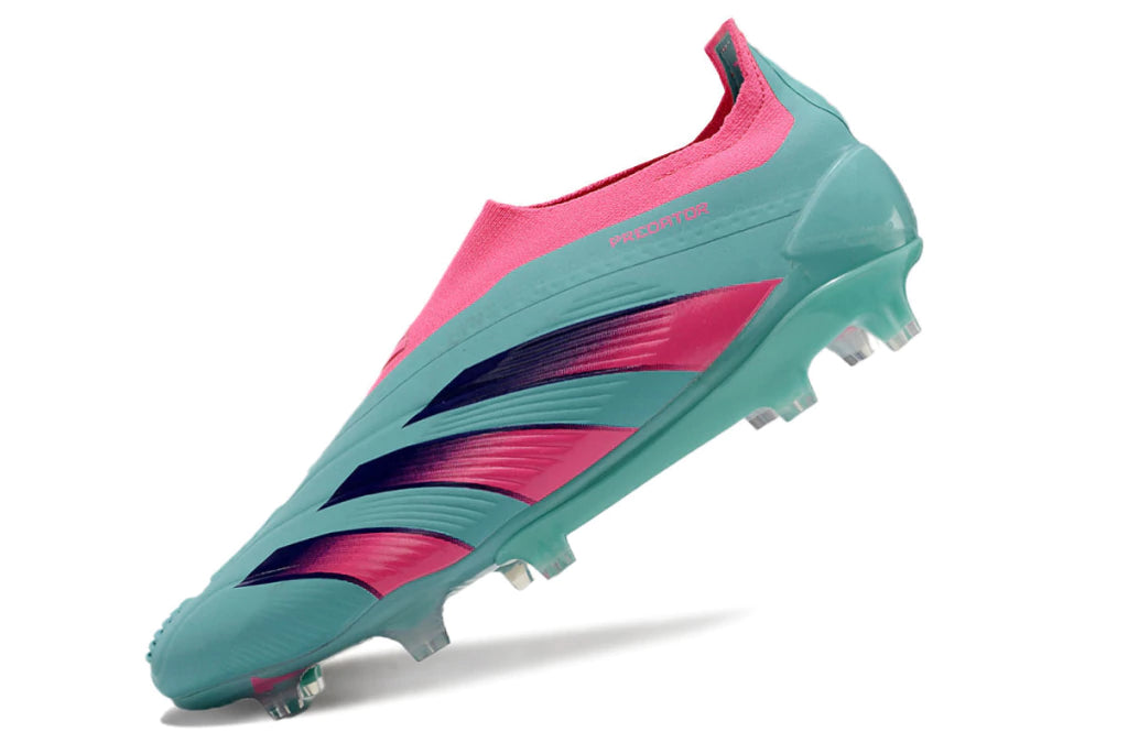 Chuteira Adidas Predstrike Elite Laceless Campo - Azul/Rosa