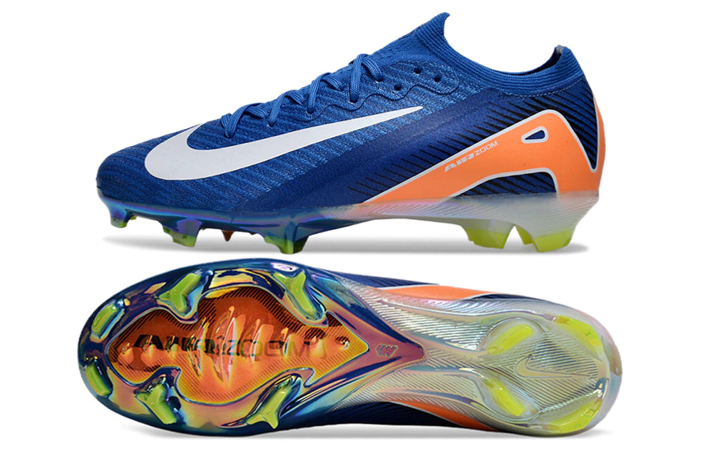 Chuteira Nike Air Zoom Mercurial Vapor 16 Elite FG - Azul/Branco/Laranja