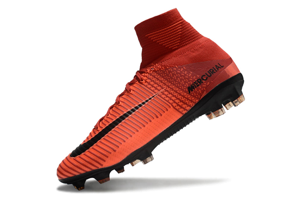 Chuteira Nike Mercurial Superfly 5 Elite Campo - Laranja/Preto