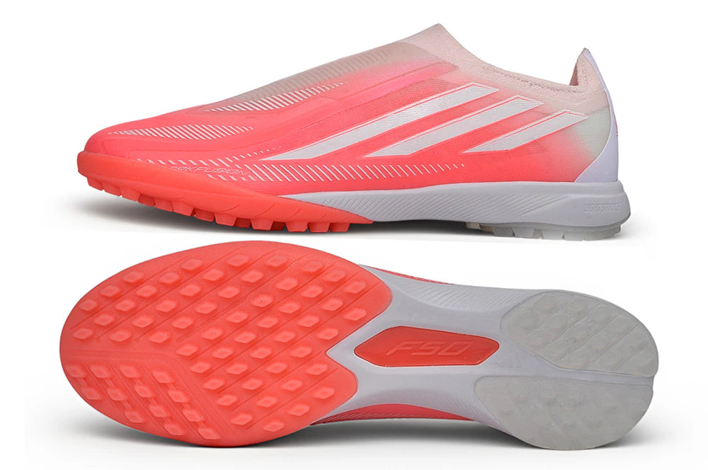 Chuteira Adidas F50 Hyperfast Laceless TF - Rosa