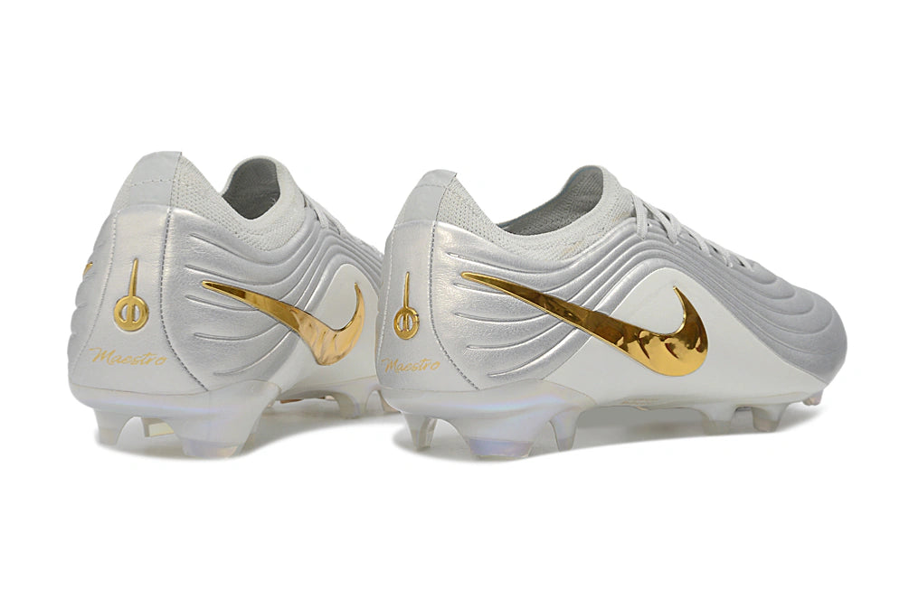 Chuteira Nike Tiempo Maestro Elite FG - Branco/Dourado