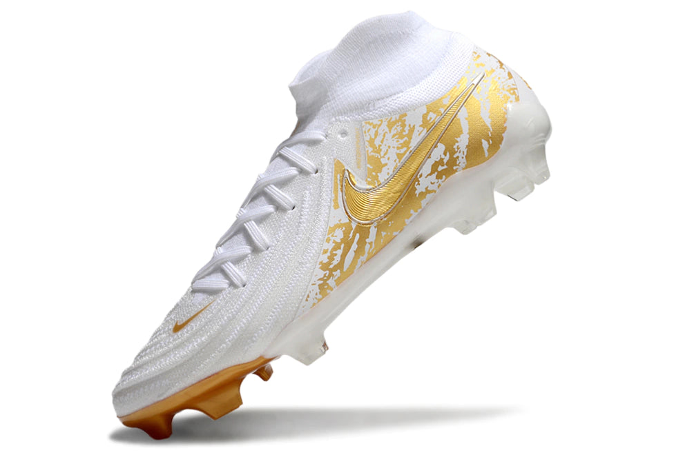 Chuteira Nike Phantom Luna 2 Elite Campo FG - Branco/Dourada