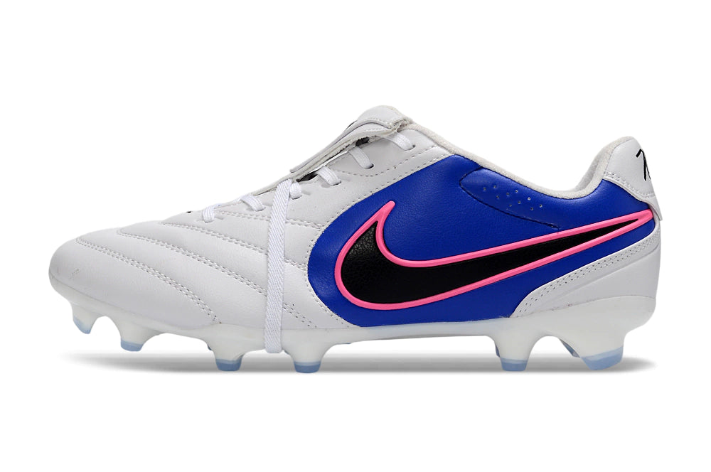 Chuteira Nike Tiempo Ligera Pro FG - Branco/Azul