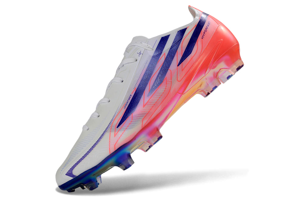 Chuteira Adidas F50 Hyperfast FG - Branco/Rosa