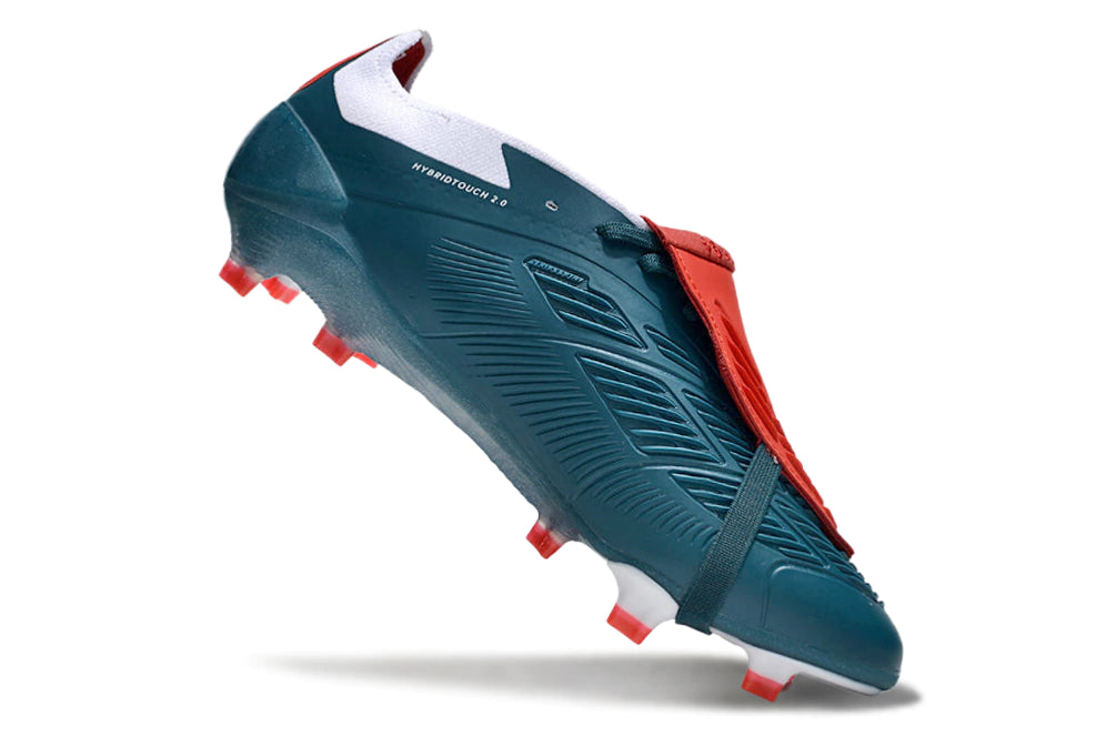 Chuteira Adidas Predator Elite Campo FG - Azul escuro/Branco/Vermelho