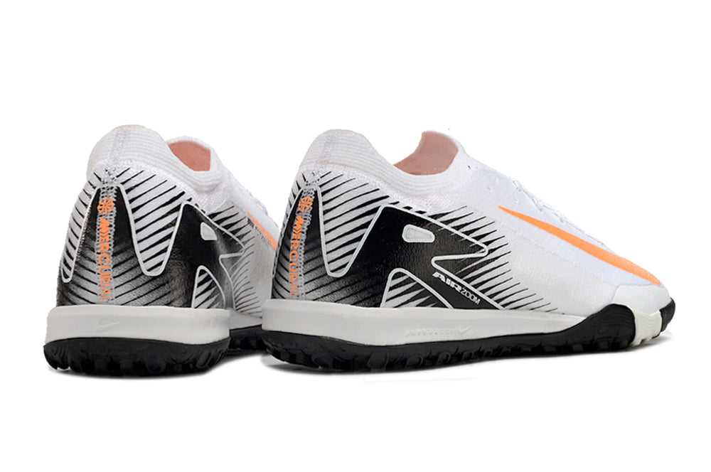 Chuteira Nike Mercurial Vapor 16 Elite Society - Branco/Preto/Laranja