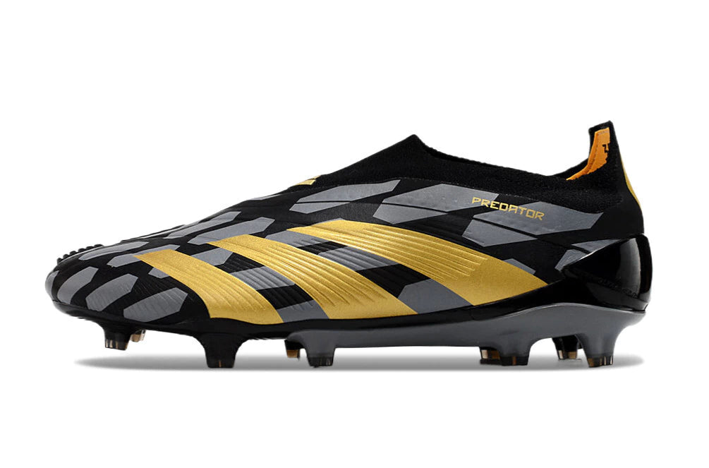 Chuteira Adidas Predstrike Elite Laceless Campo - Preto/Dourado