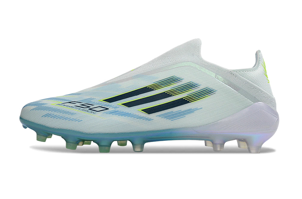 Chuteira Adidas F50 X Laceless Campo - Azul/Branco