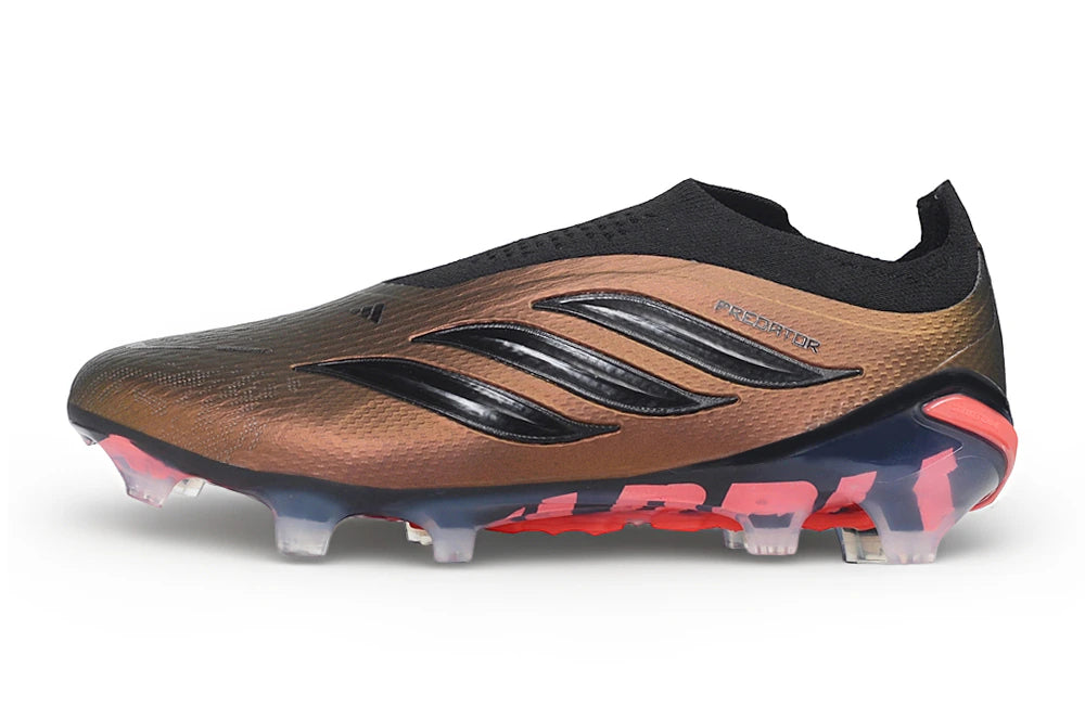 Chuteira Adidas Predator Laceless 26 Elite FG - Marrom