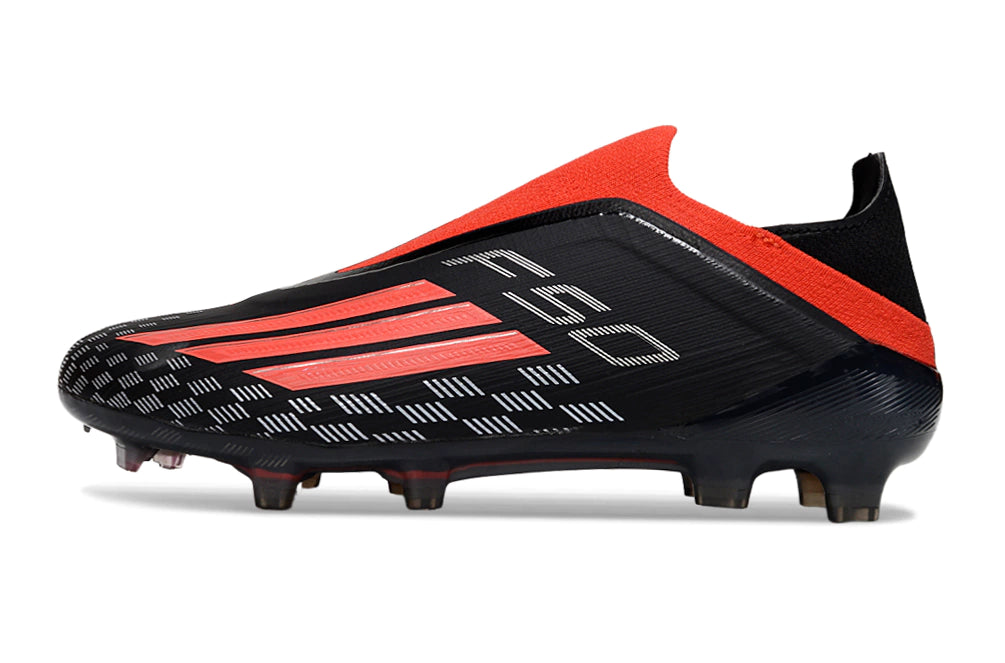 Chuteira Adidas F50 X Laceless Campo - Preto/Vermelho