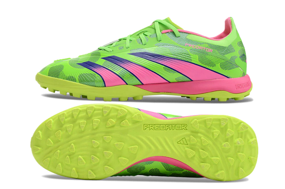 Chuteira Adidas Predator PredStrike Elite Society - Verde/Rosa