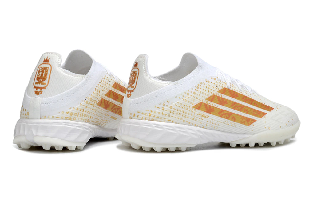 Chuteira Adidas X F50 Pro Society - Branco/Dourado