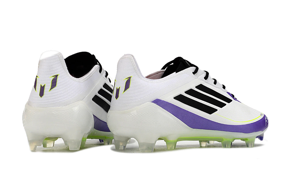 Chuteira Adidas F50 X Campo - Branco/Roxo/Verde