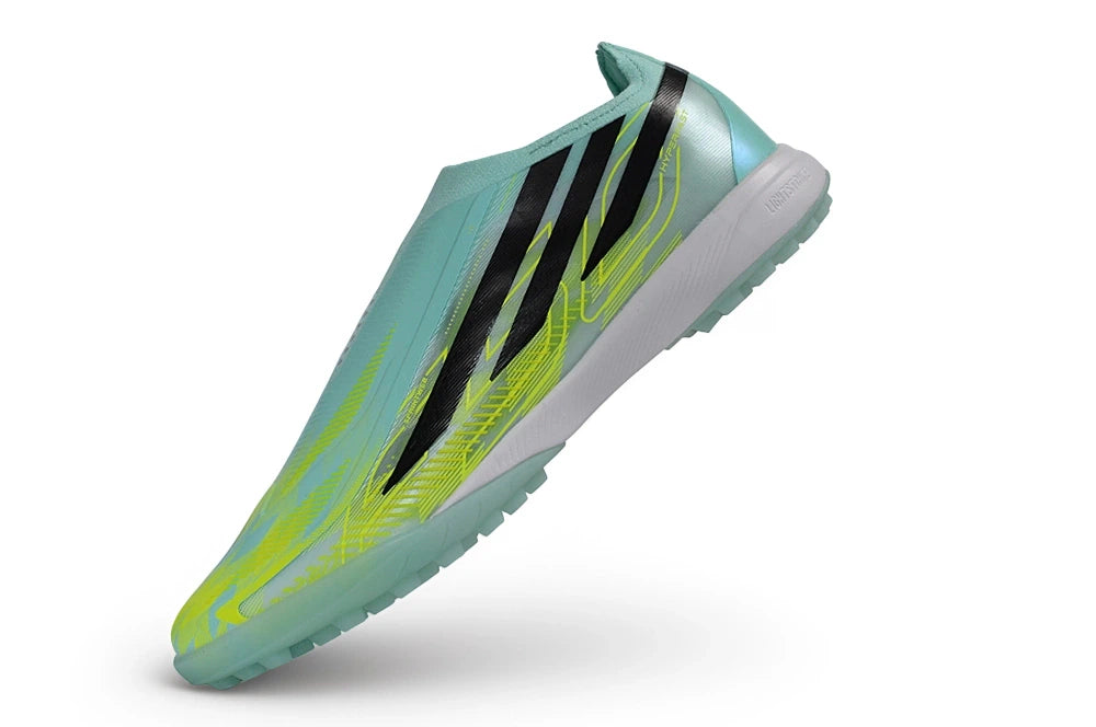 Chuteira Adidas F50 Hyperfast Laceless TF - Verde