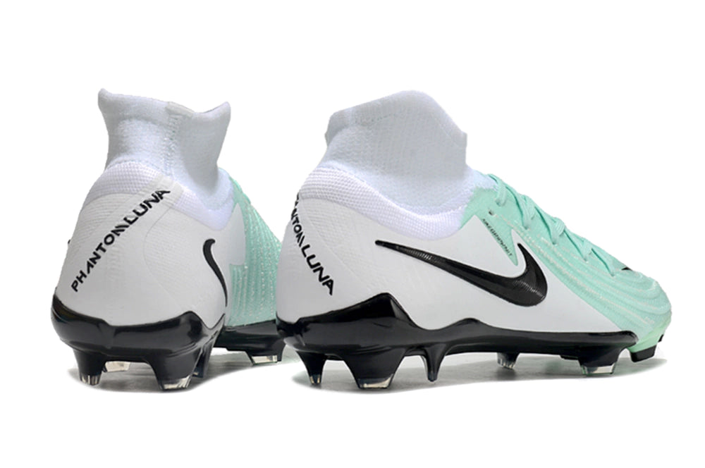 Chuteira Nike Campo Phantom Luna 2 Elite Campo FG - Branco/Azul claro