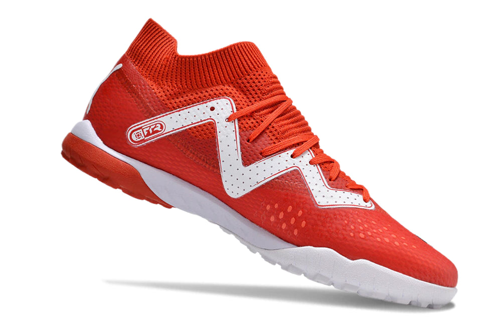 Chuteira Puma Future Match Society TF - Vermelho/Branco