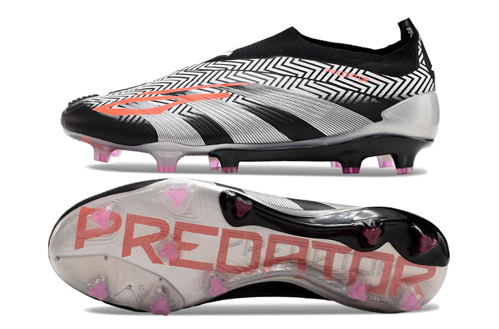 Chuteira Adidas Predstrike Elite Laceless Campo - Cinza/Preto