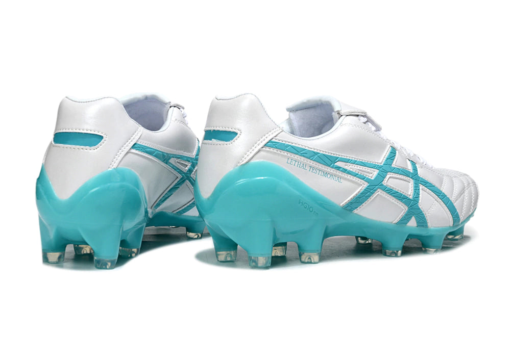 Chuteira Campo Asics Lethal Testimonial 4 IT - Branco/Azul