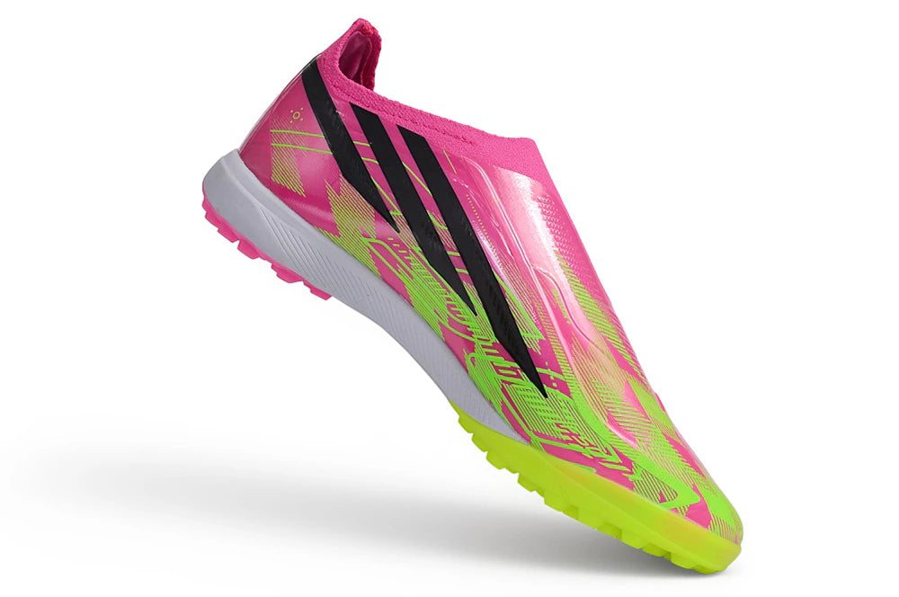 Chuteira Adidas F50 Hyperfast Laceless TF - Rosa