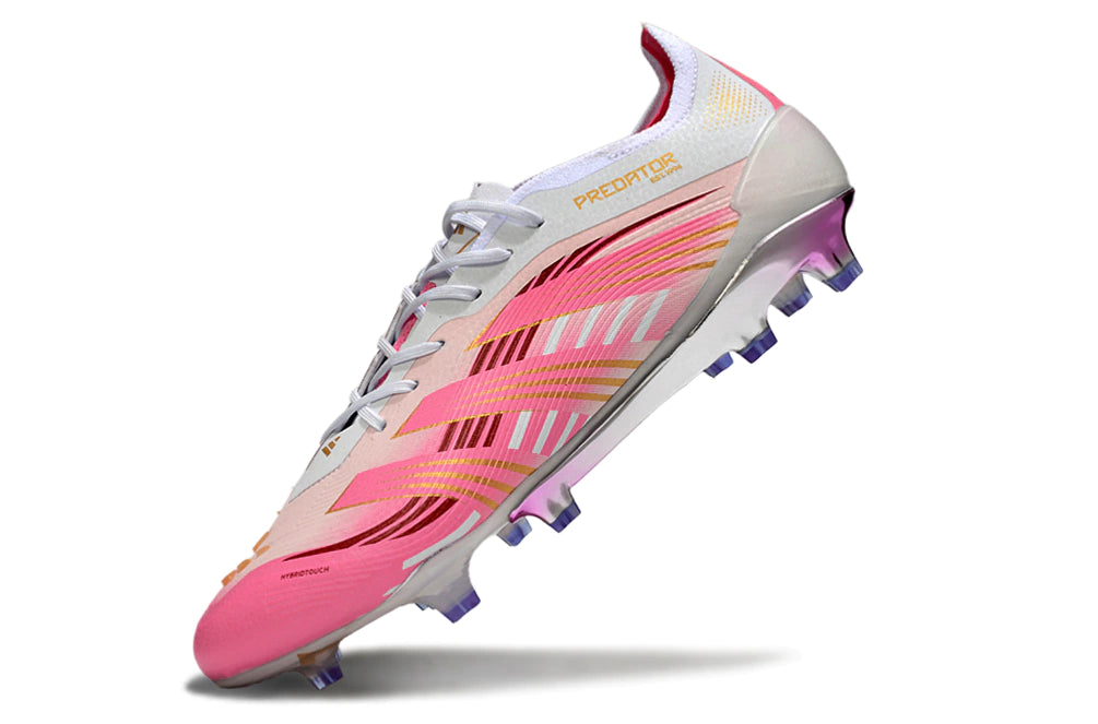 Chuteira Adidas Predator Elite 25 Campo FG - Branco/Rosa