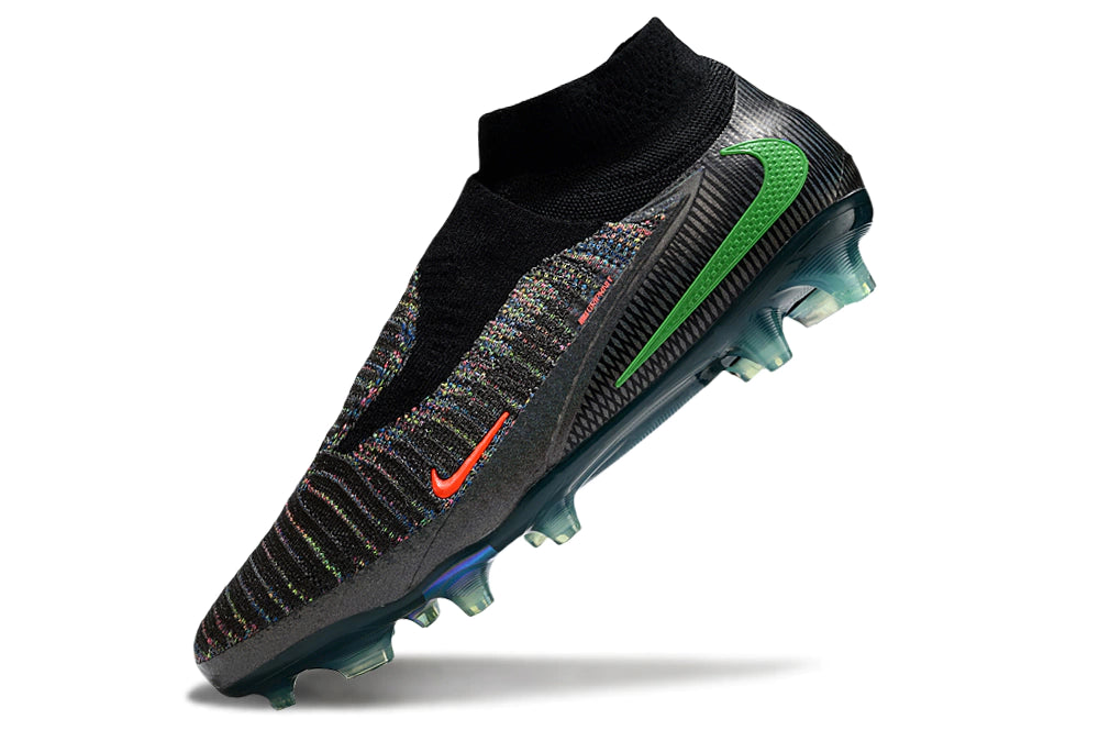 Chuteira Nike Phantom 6 Elite Botinha Campo - Preto/Verde