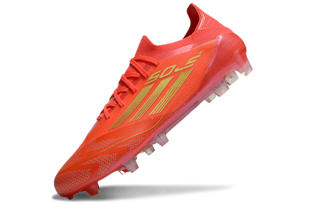 Chuteira Adidas F50 X Campo - Vermelho/Dourado