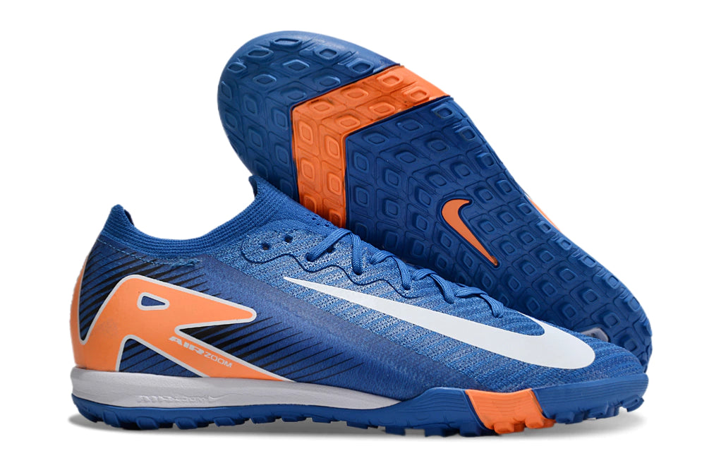 Chuteira Nike Mercurial Vapor 16 Elite Society - Azul/Laranja/Branco