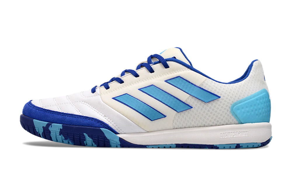Chuteira Adidas Top Sala Futsal - Branco/Azul
